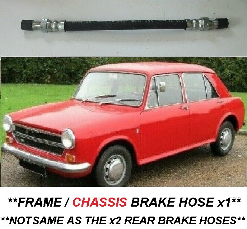 REAR FRAME / CHASSIS BRAKE HOSE x1 (BMC Austin Morris 1100 1300) (1962- 74)